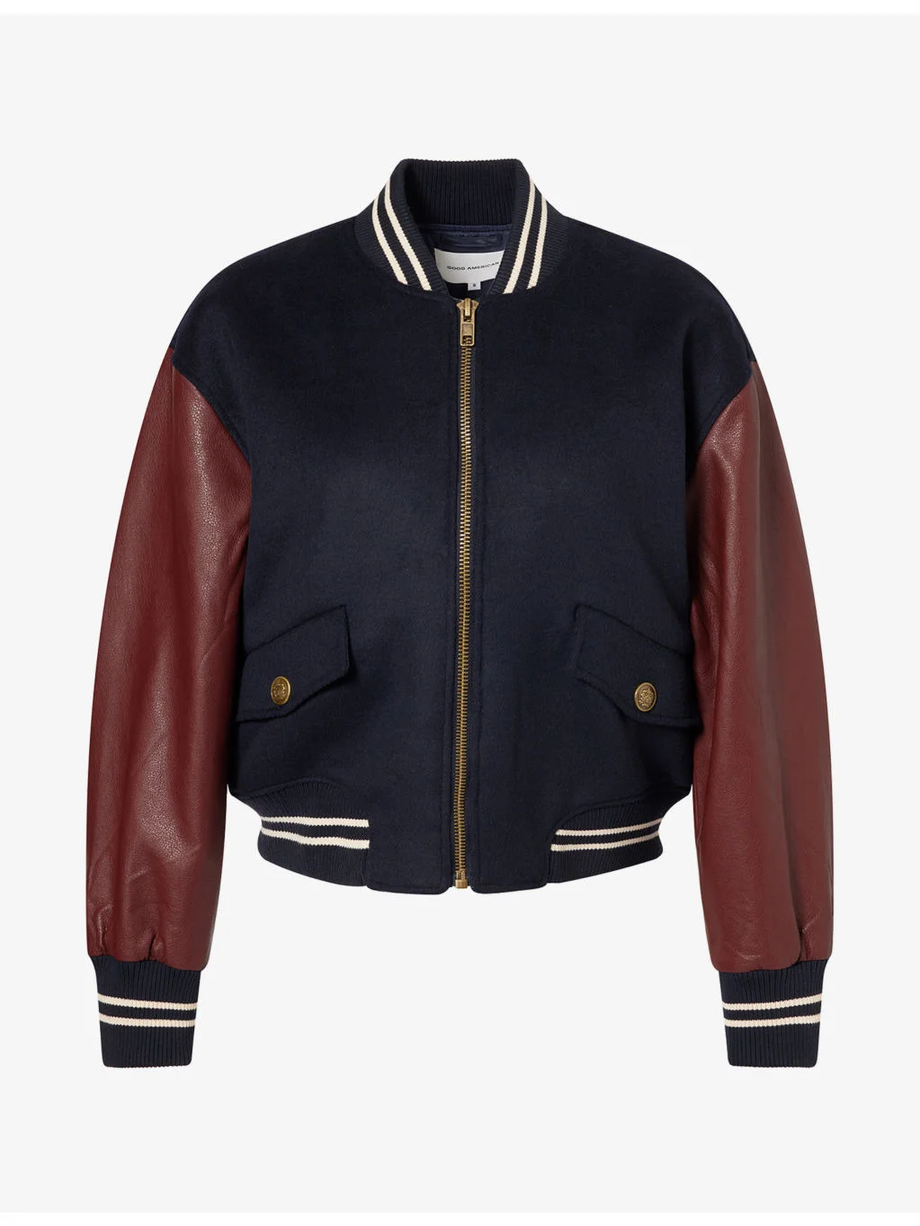 Team Embroidered Wool-Blend Varsity Jacket - 1