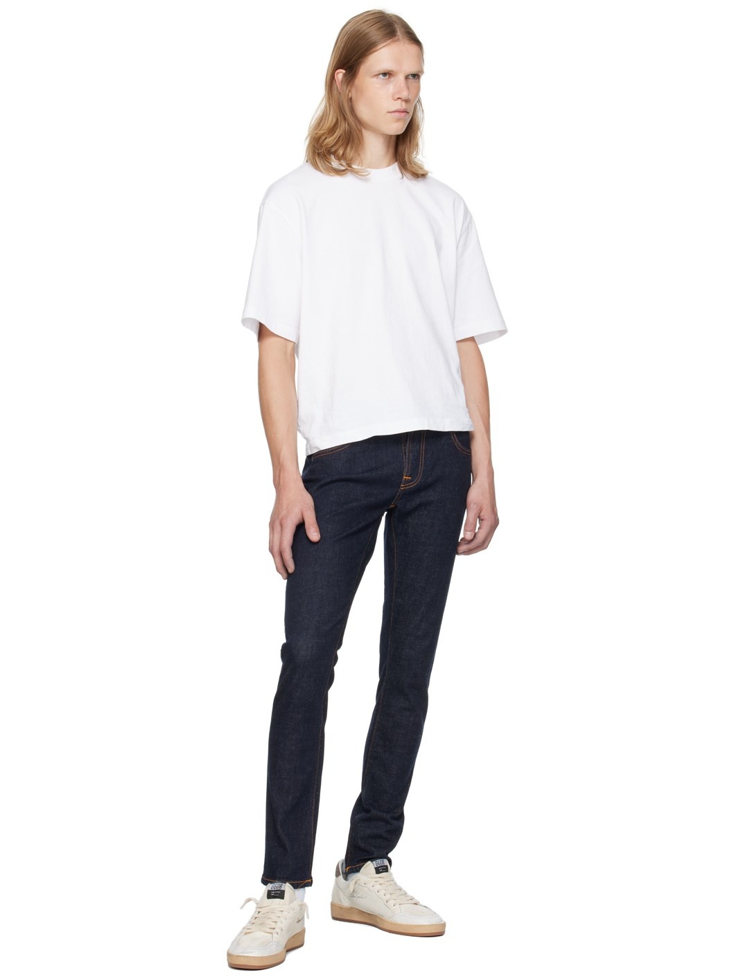 Indigo Tight Terry Jeans - 4