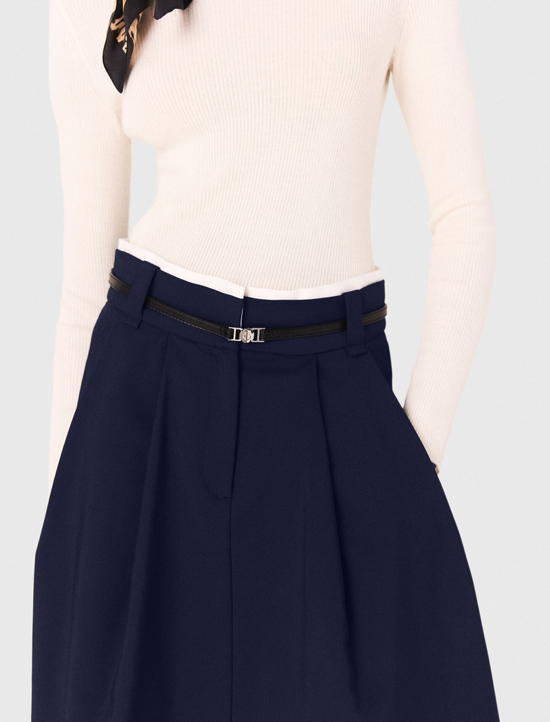 Long cotton skirt with belt 7
