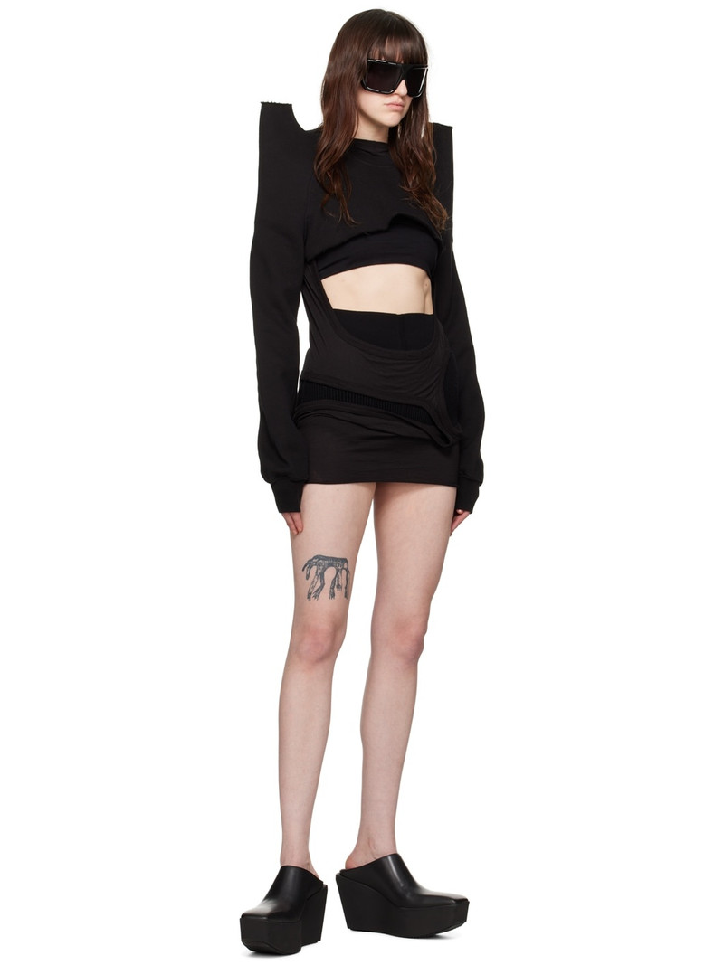 Rick Owens DRKSHDW Black Membrane III Minidress outlook