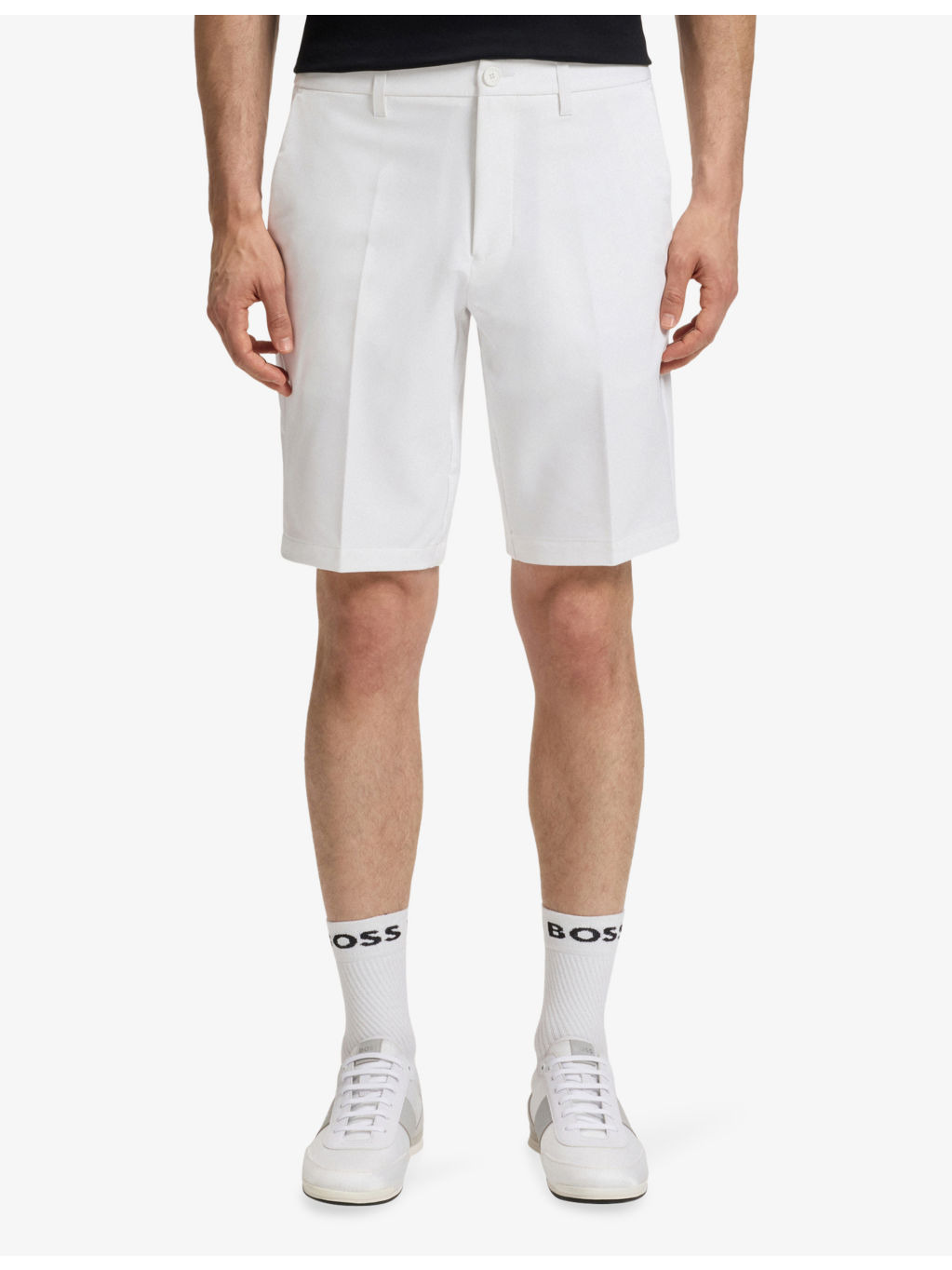 Elasticated-Waist Slim-Fit Stretch-Woven Shorts - 3