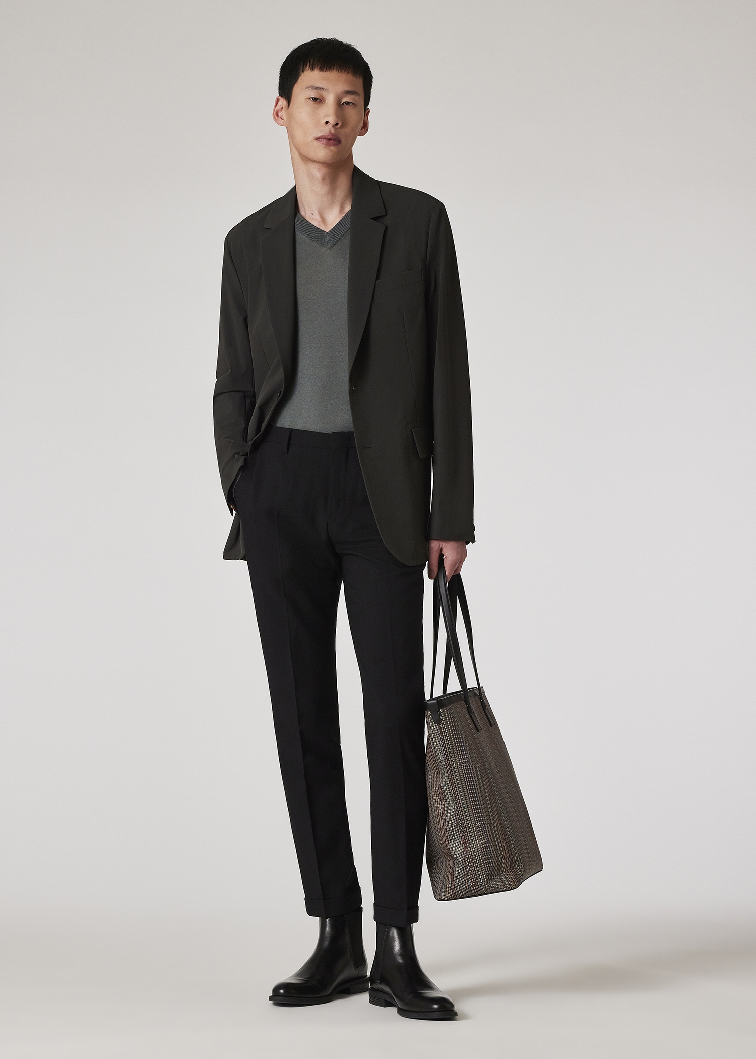 Charcoal Recycled-Nylon Technical Blazer - 6