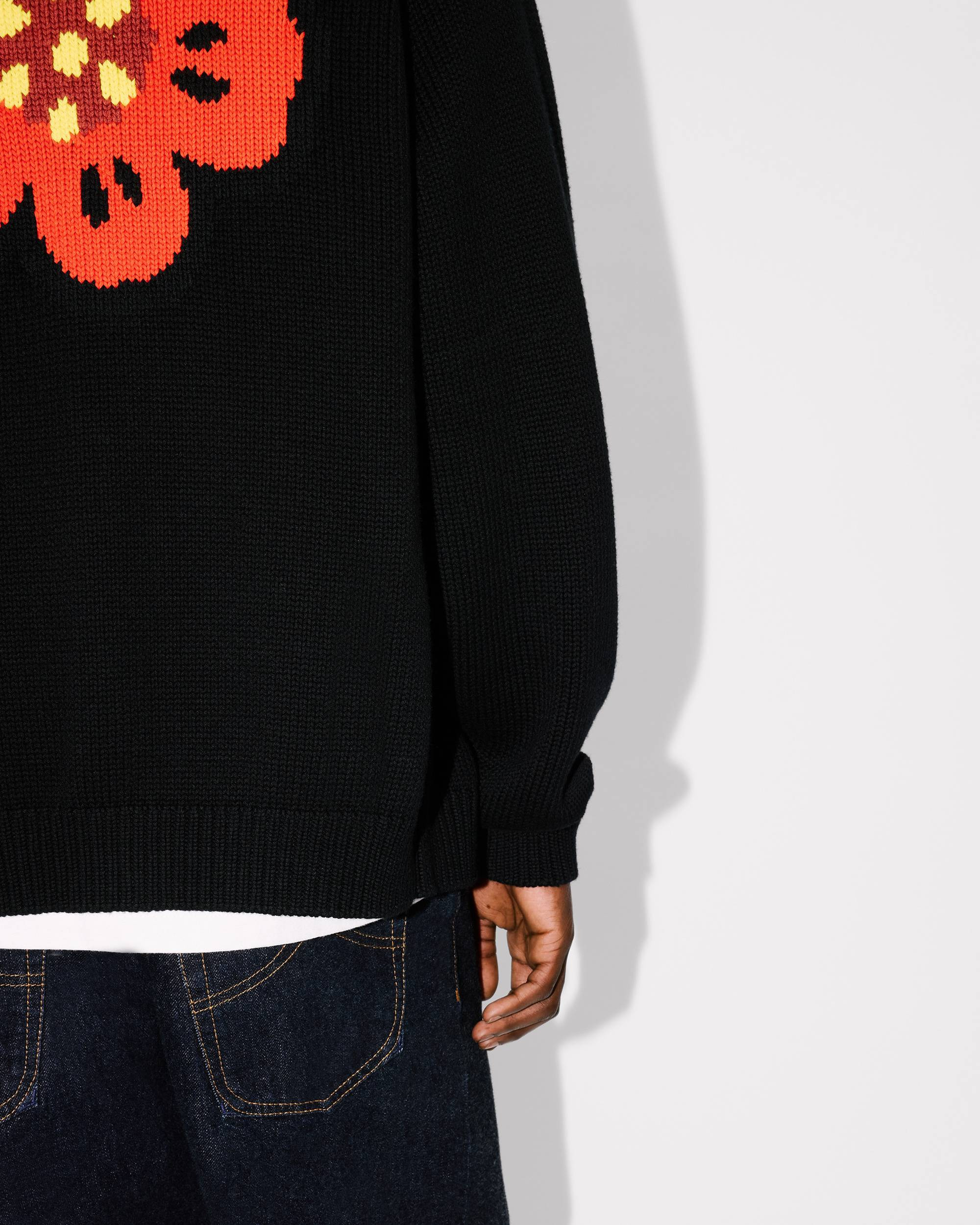 'Boke Flower' cardigan in cotton wool - 7