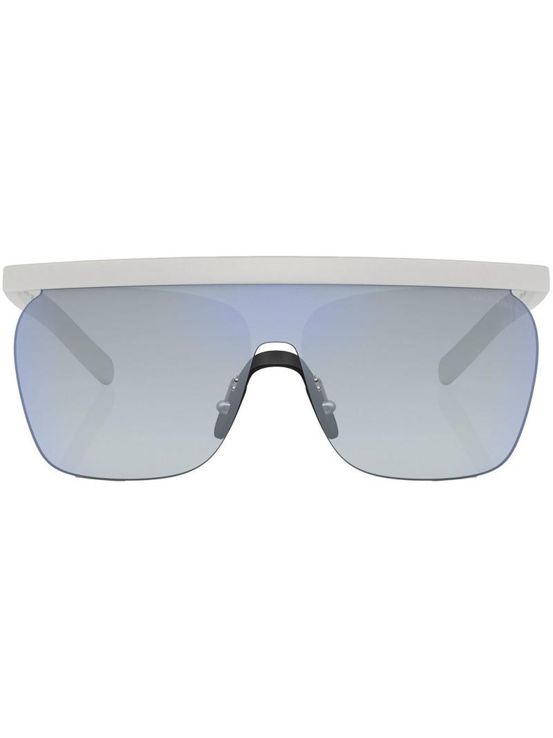 logo-print shield-frame sunglasses 1