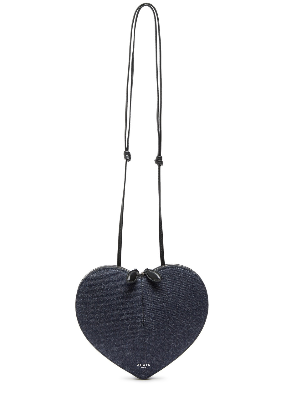 Alaïa Le Coeur Denim Cross-body bag - 1