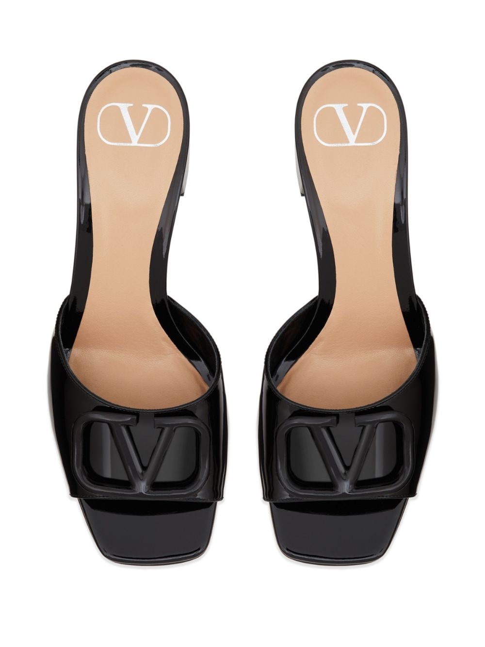 VLogo Signature high-shine leather sandals - 4