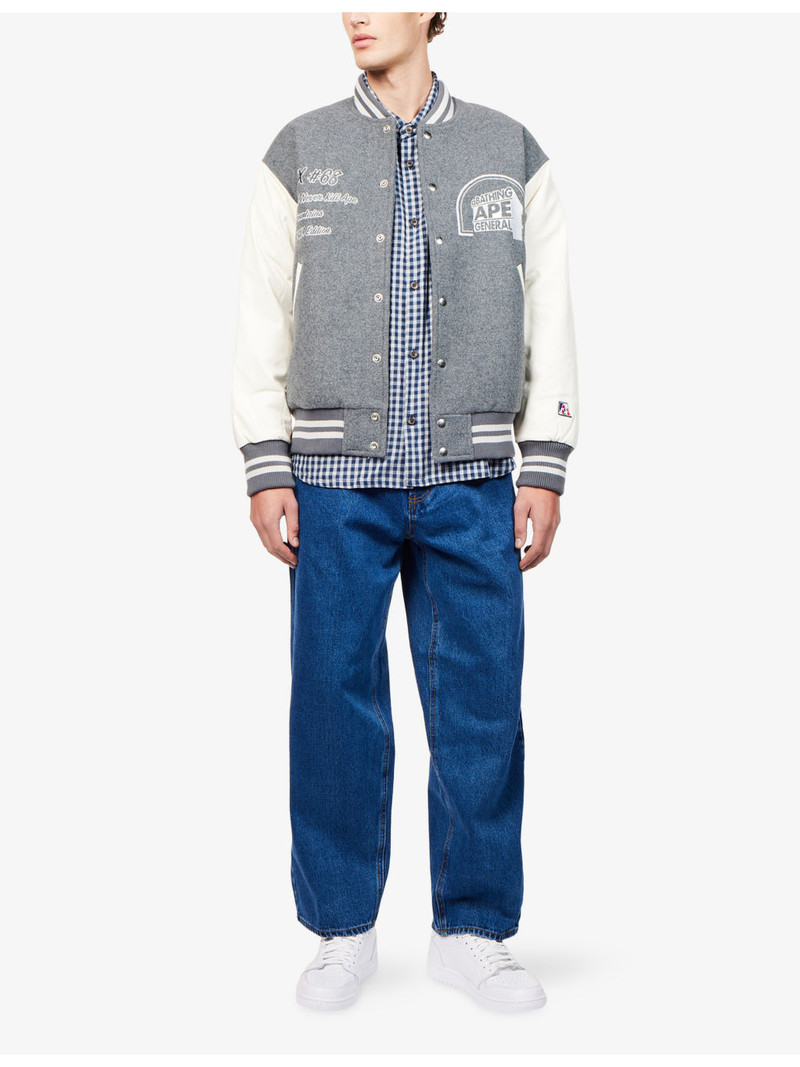 A BATHING APE® Bape X Kazuki Logo Wool-Blend Jacket outlook