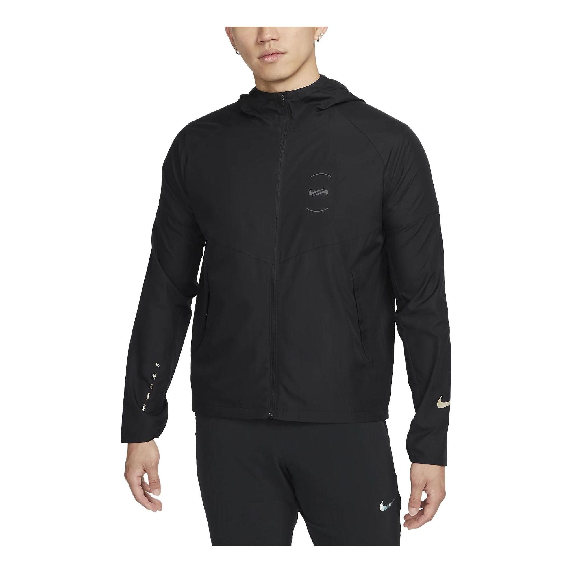 Nike Repel Miler Running Jacket 'Black' FN7285-010 - 1