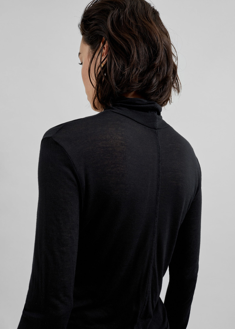 Evren Sheer Turtleneck - Black 6