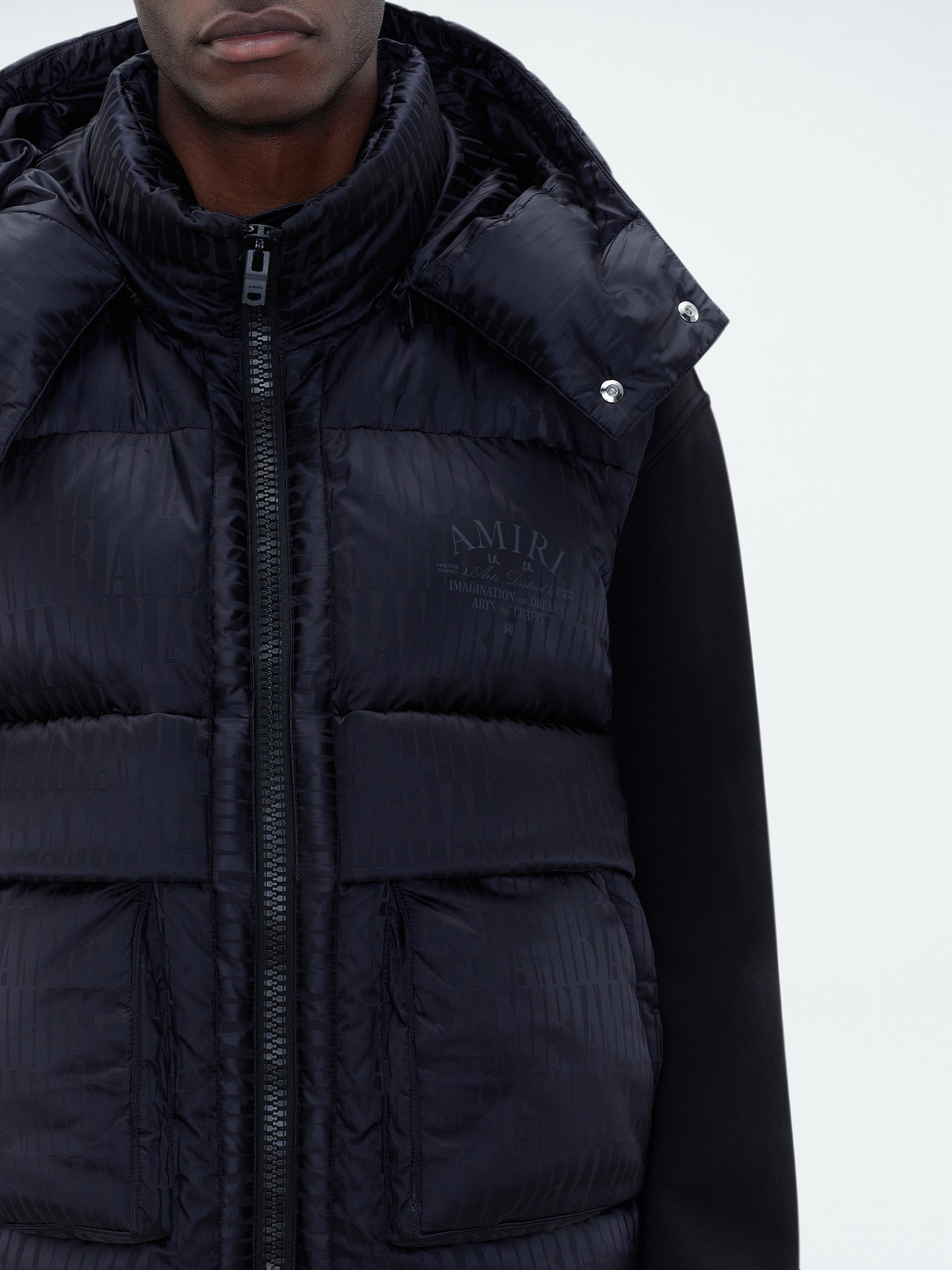 AMIRI JACQUARD DOWN GILET - 6