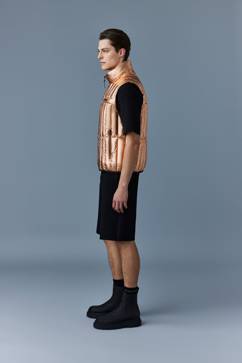 PATRICK-M Metallic Laminate Light Down Vest 3