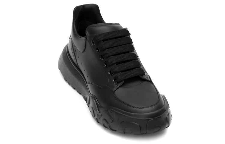 Alexander McQueen Oversized Court Trainer 'Black Leather' 634619WIA981000 - 3