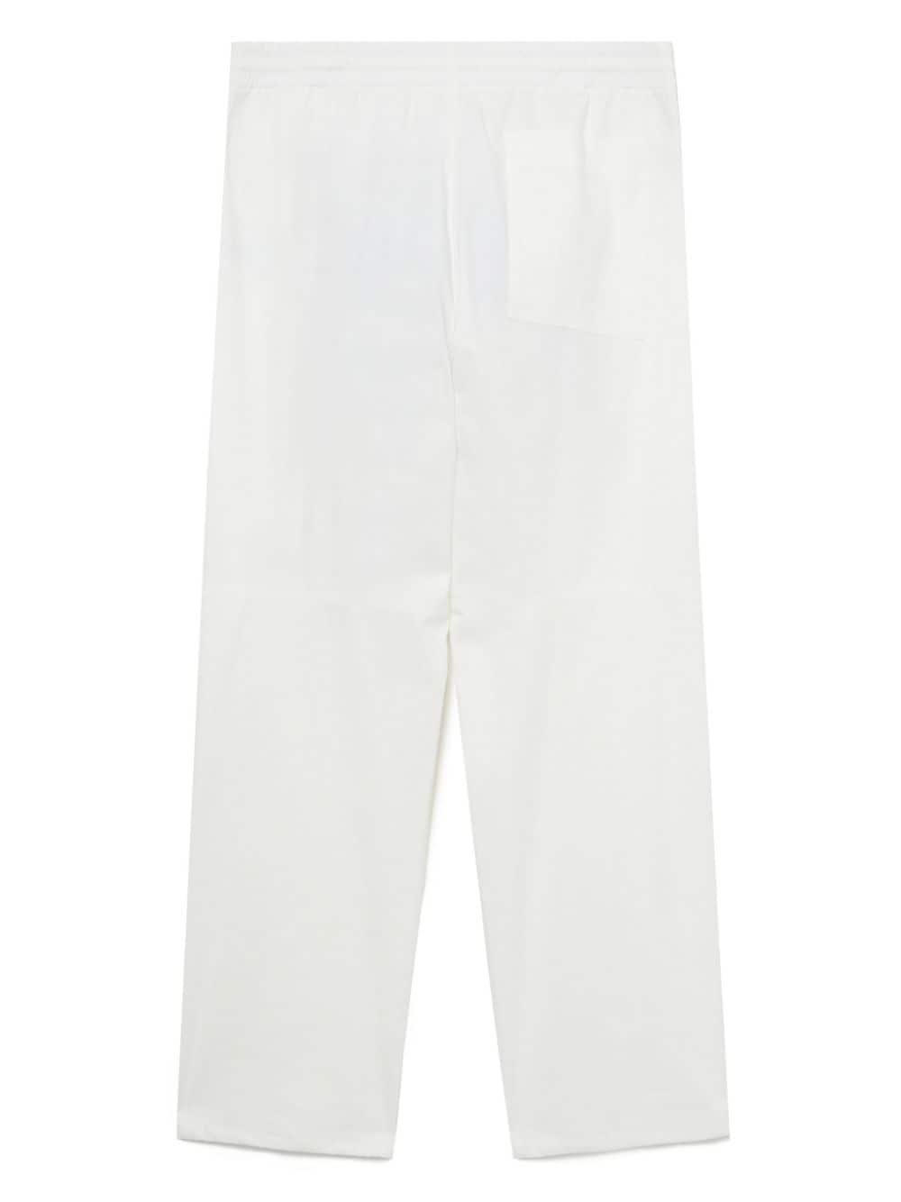 straight-leg cotton trousers - 6