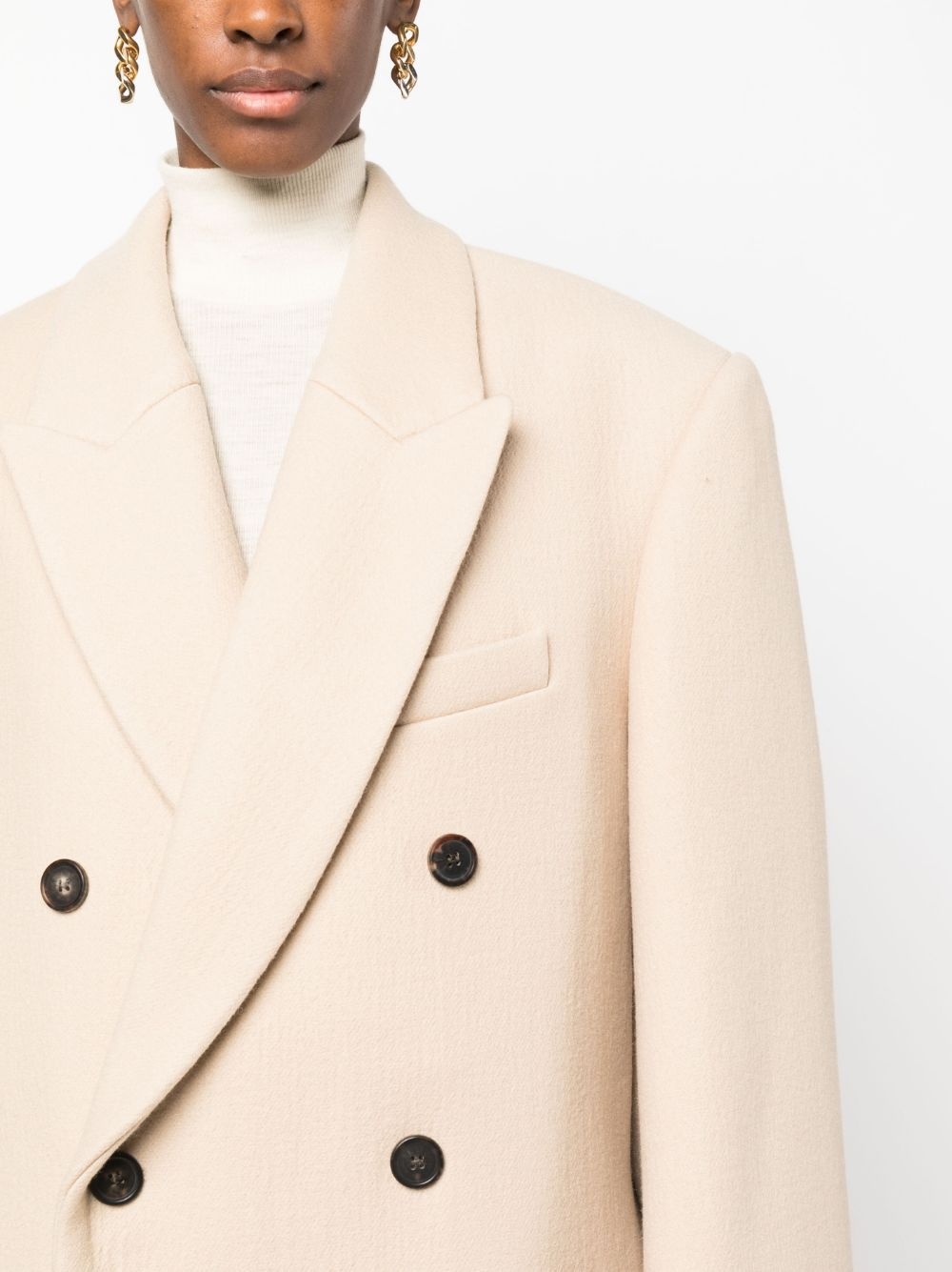 x Hailey Bieber virgin wool coat - 5