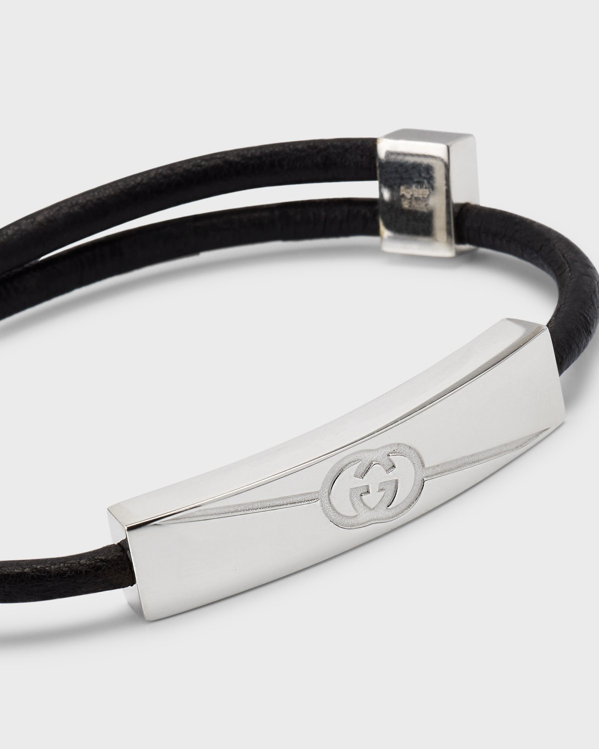 Men's Gucci Tag Bracelet, Silver - 3