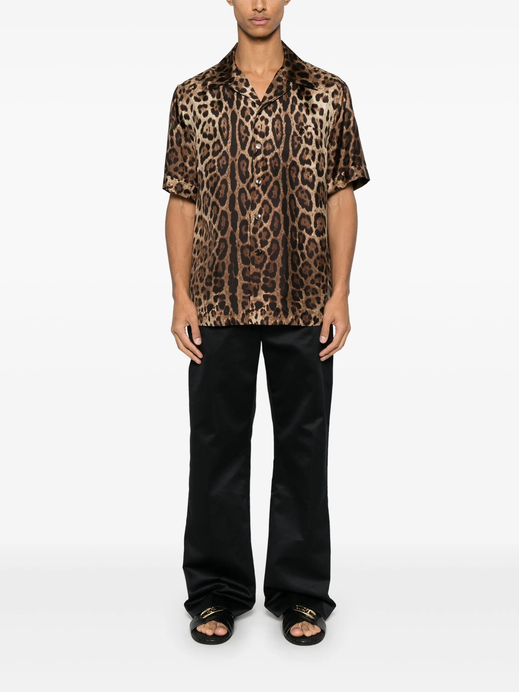 leopard-print silk shirt - 2