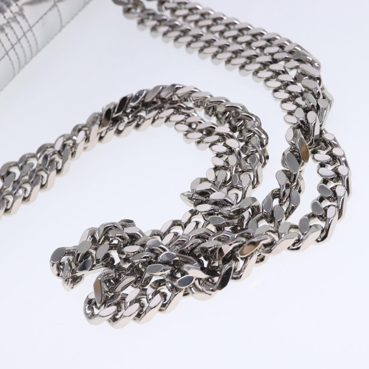 Burberry Chain Shoulder Bag Patent Leather Silver - 7