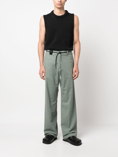 Marni check-pattern wide-leg trousers outlook