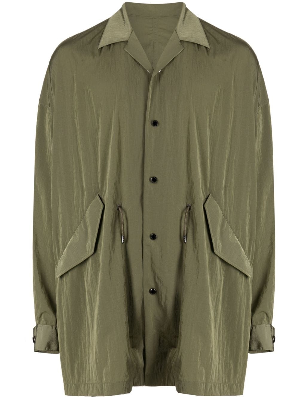 notched-lapels press-stud fastening jacket - 1