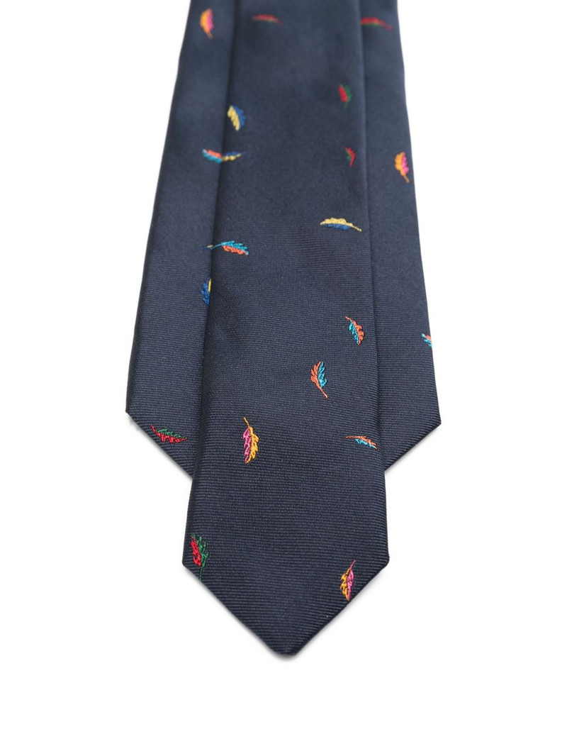 Paul Smith feather-print tie outlook