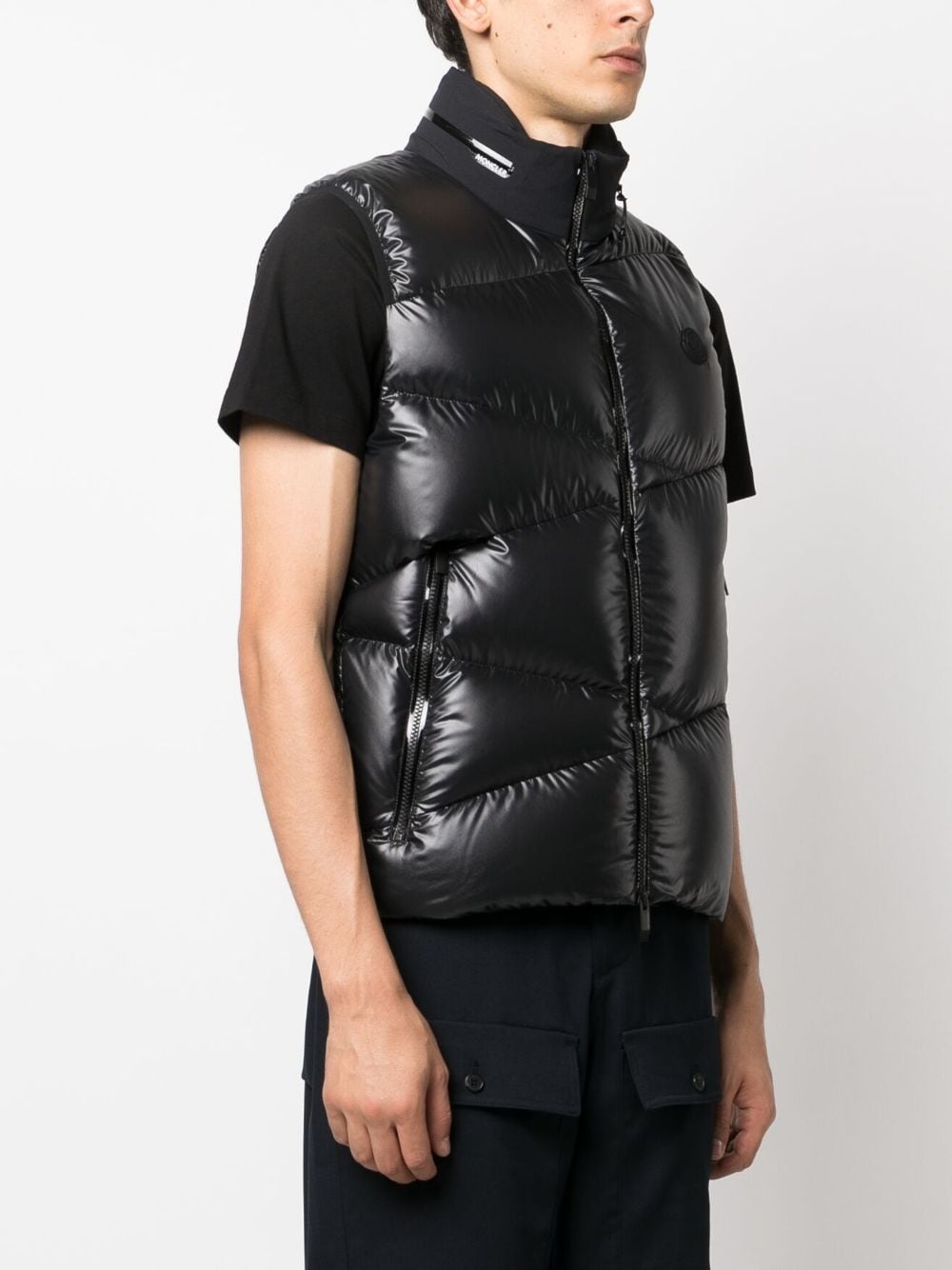 zip-up padded gilet - 3
