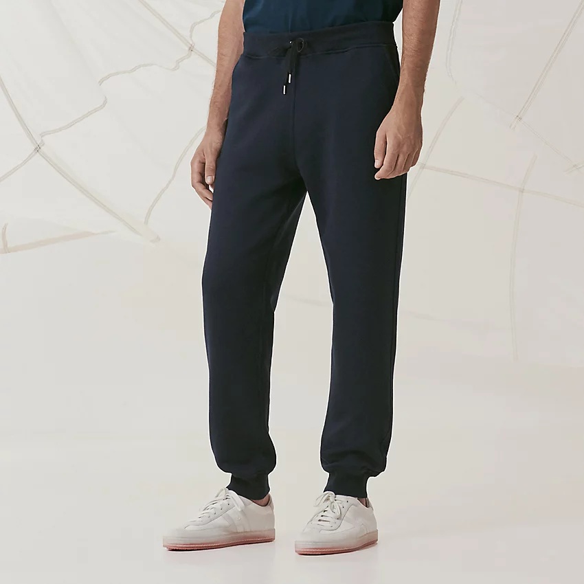 Jogging pants with leather detail - 2