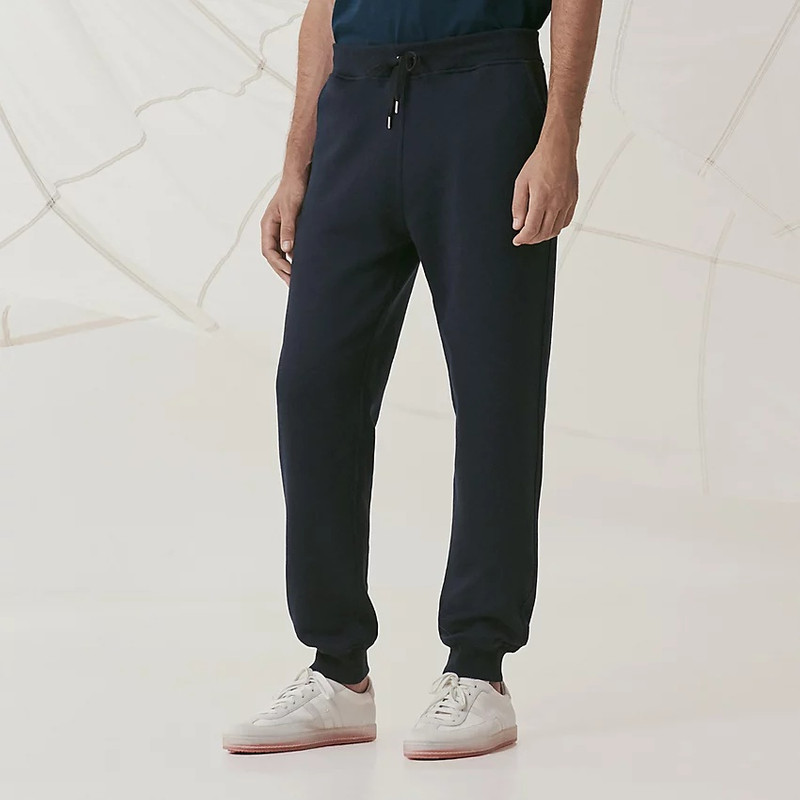 Hermès Jogging pants with leather detail outlook
