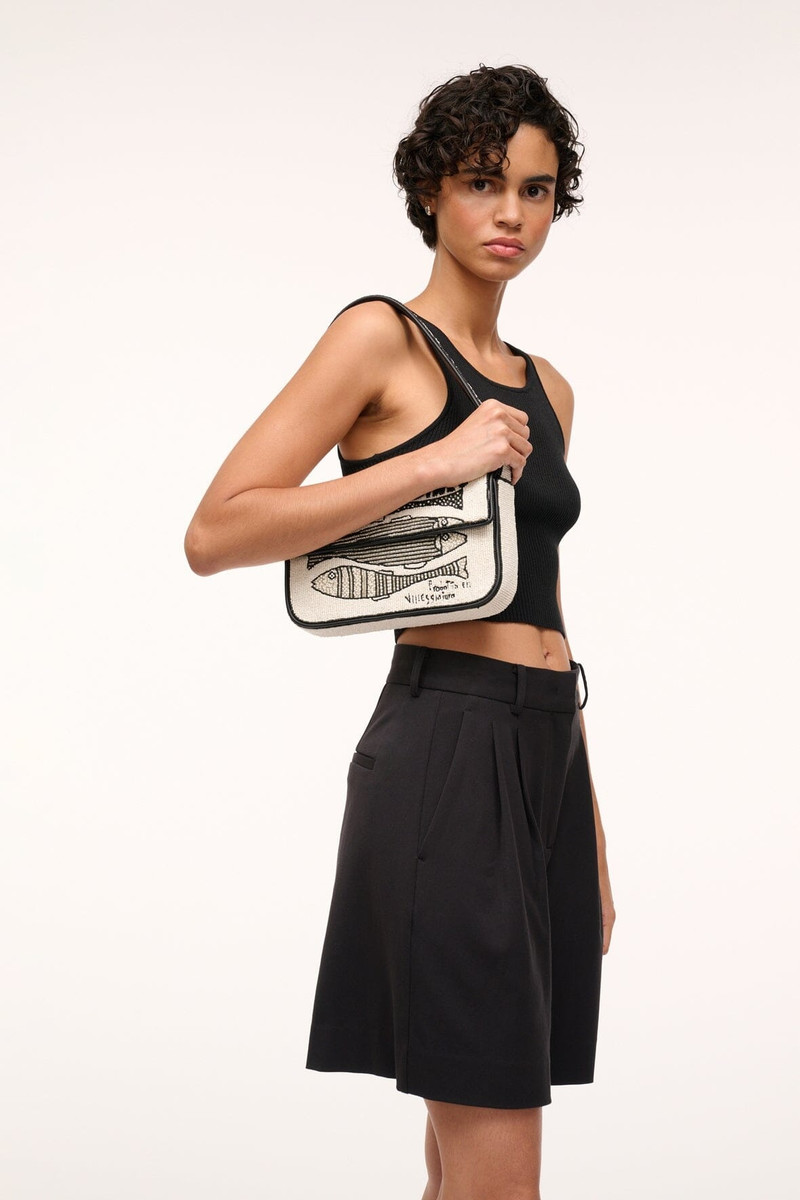 STAUD STAUD TOMMY BEADED BAG STAUDINES CREAM outlook