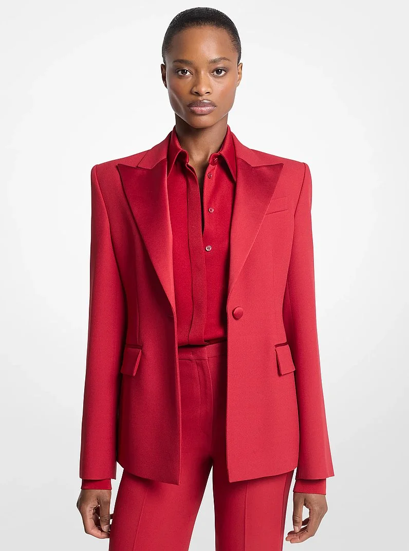 Georgie Double Crepe Sablé Blazer - 1