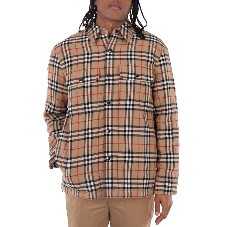Burberry Archive Beige Vintage Check Wool Cotton Overshirt - 5