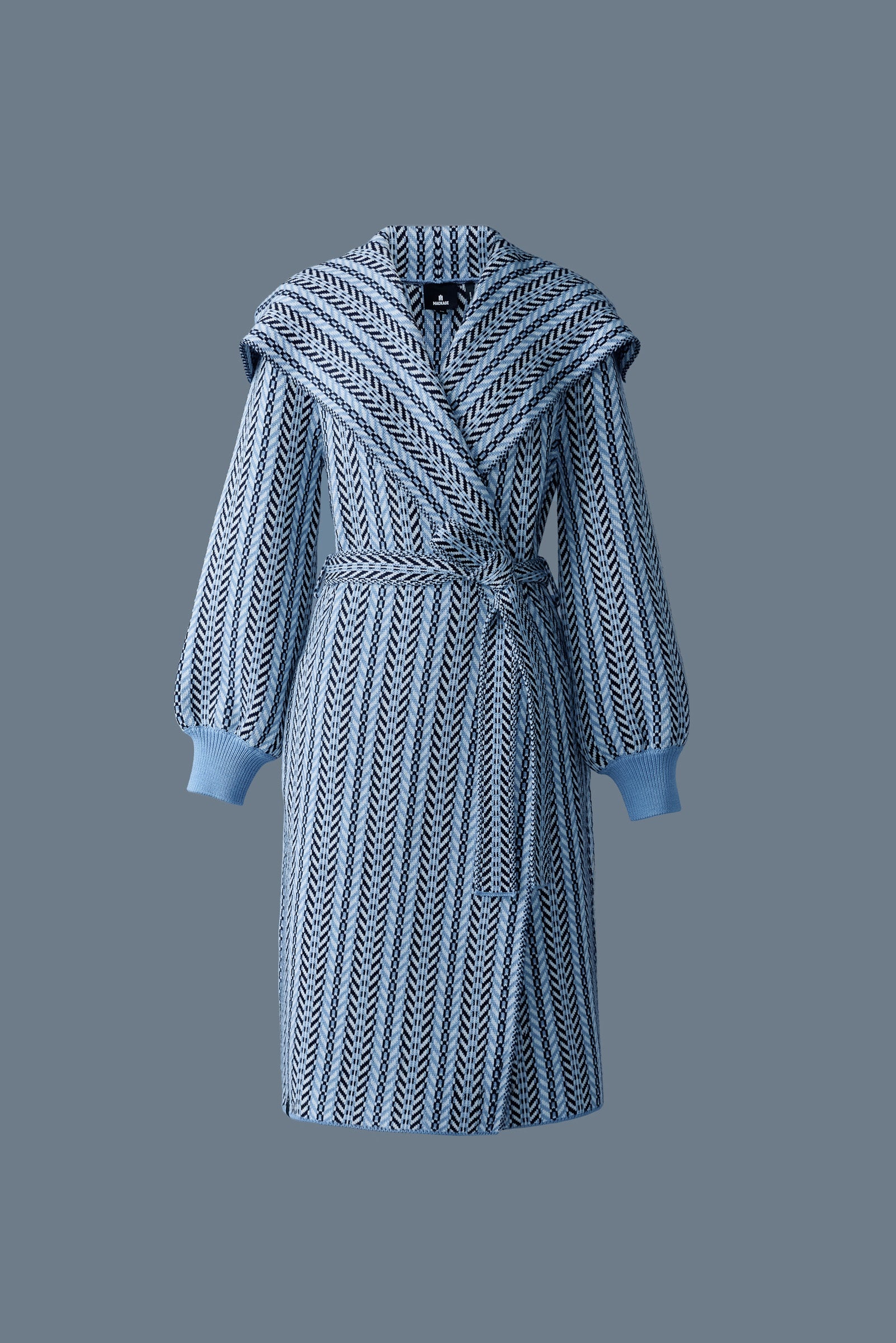 EFFIE-CK Long Jacquard chain-knit cardigan - 2