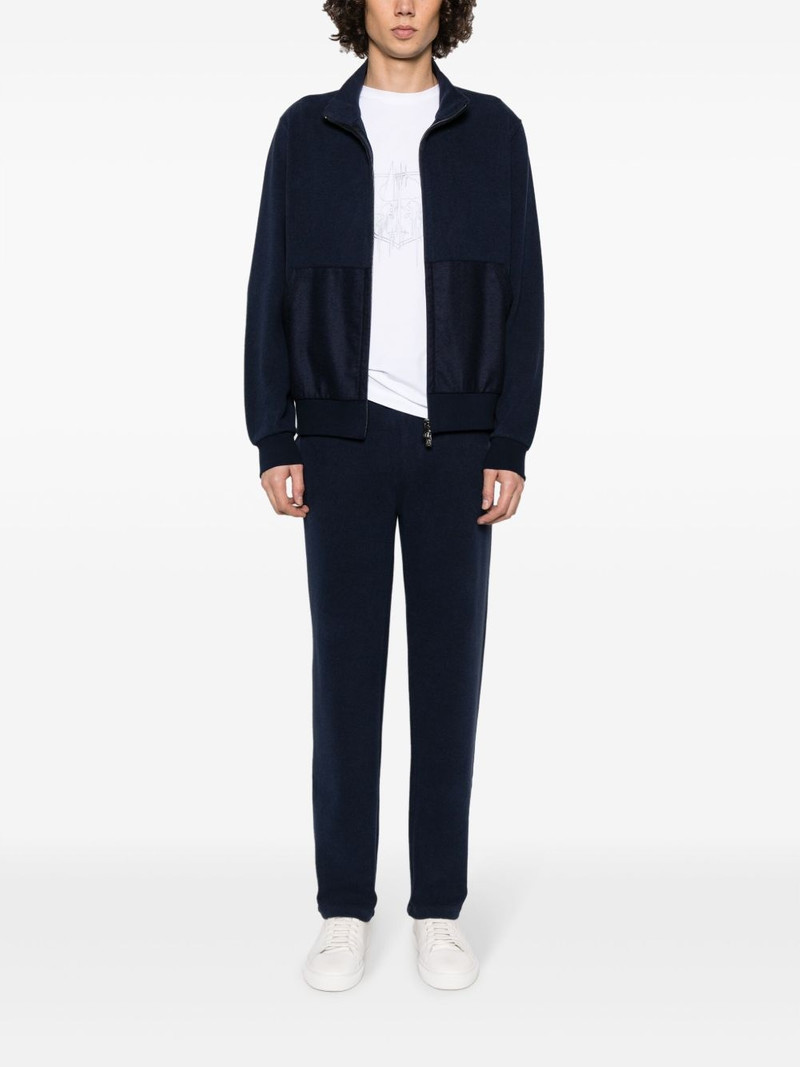 CORNELIANI mock-neck zip-up sweatshirt outlook