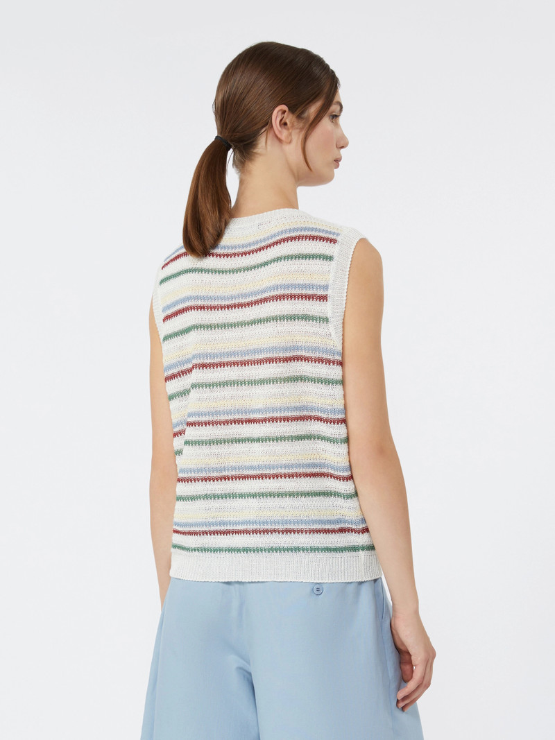 PIUMA Linen yarn waistcoat - MULTICOLOUR 4