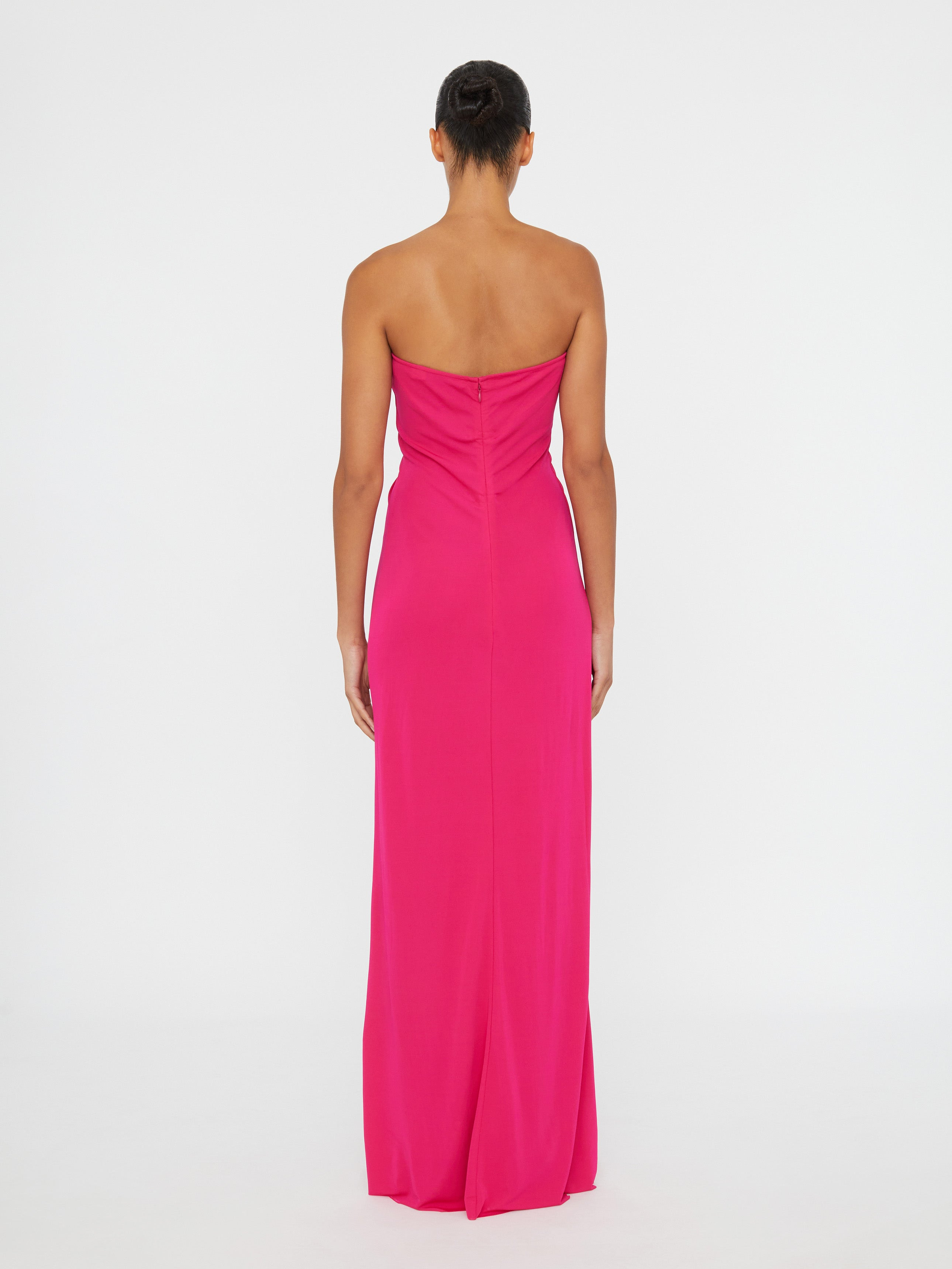 Arced Palm Strapless Dress - 4