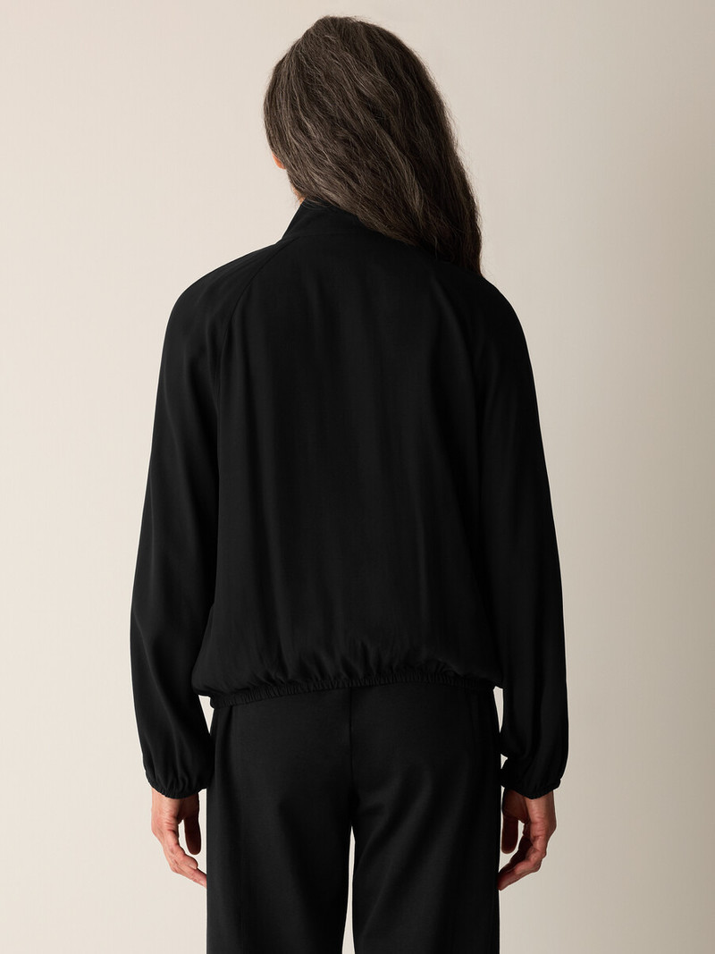 Silk Georgette Crepe Flight Jacket 4