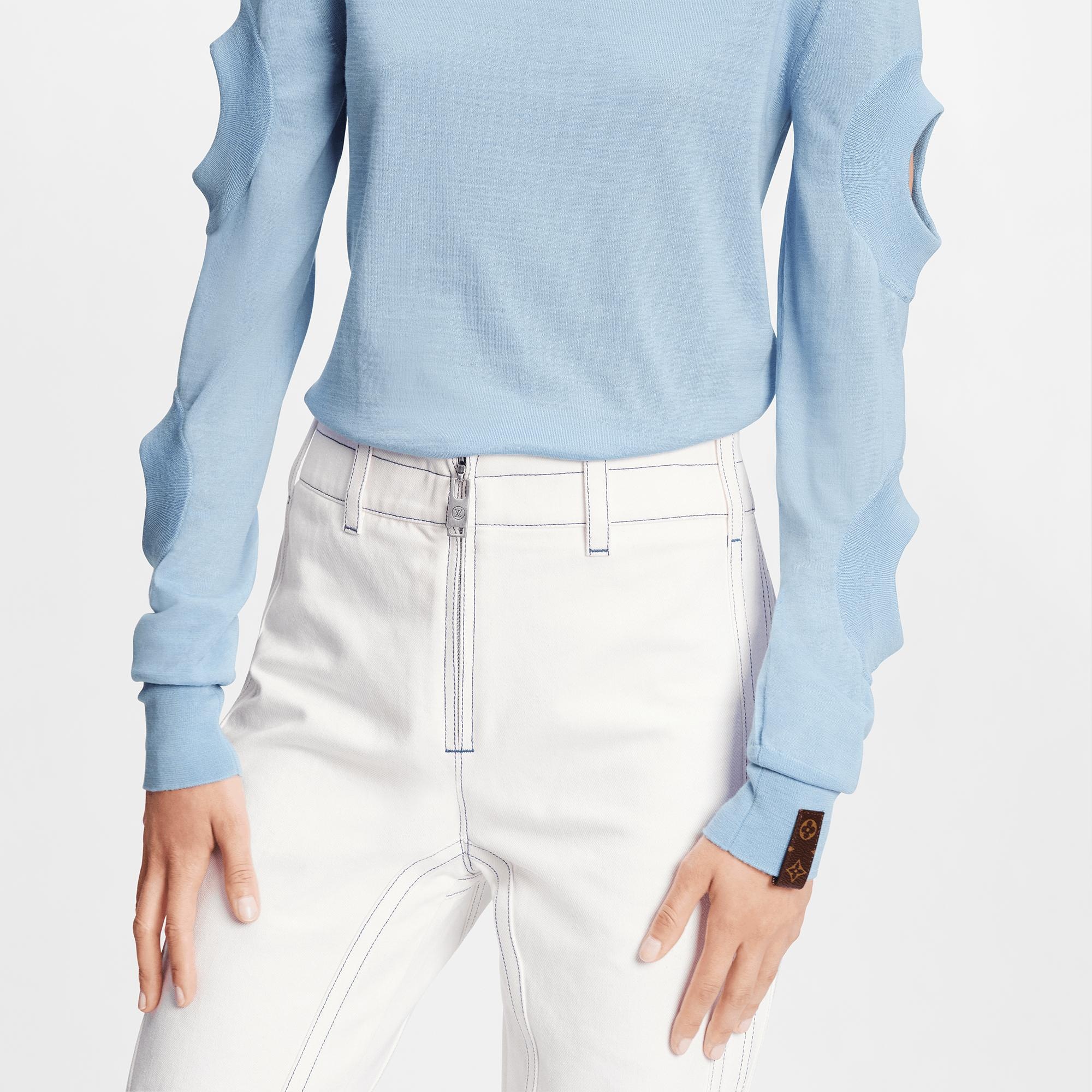 Structured Washed Denim Jeans - 3