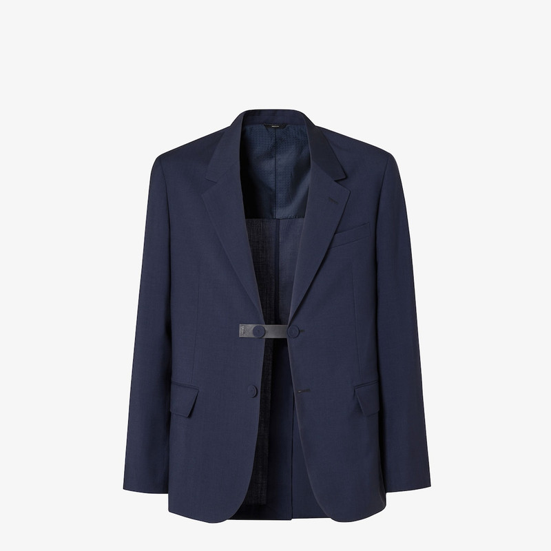 Jacket Dark blue wool canvas blazer 1