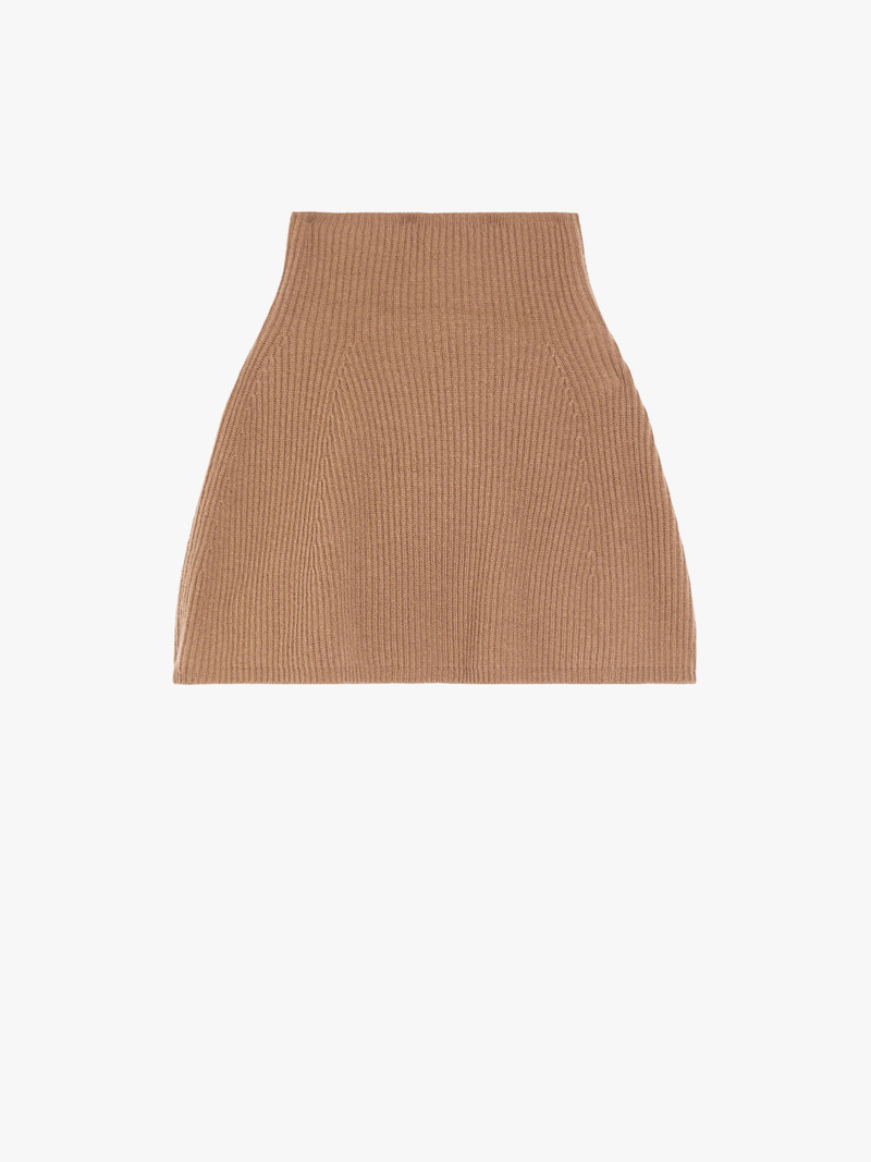 GIULIO Wool and cashmere ribbed cape 1