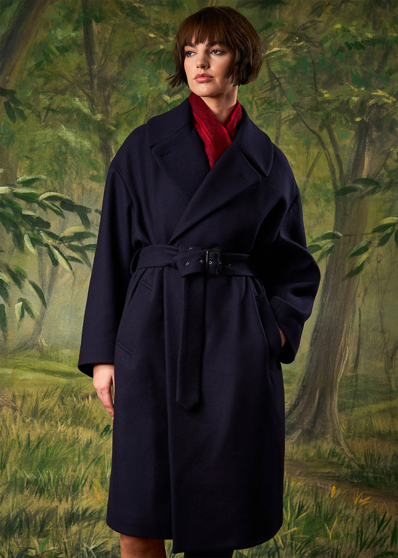 Women's Hepburn Coat Navy 3