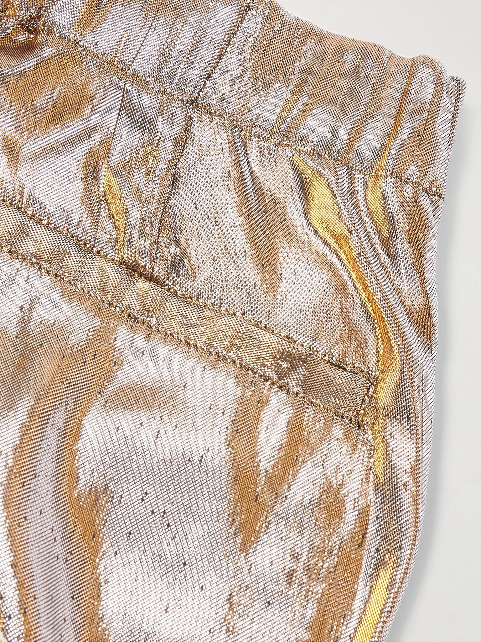 Wide-Leg Lamé Suit Trousers - 5
