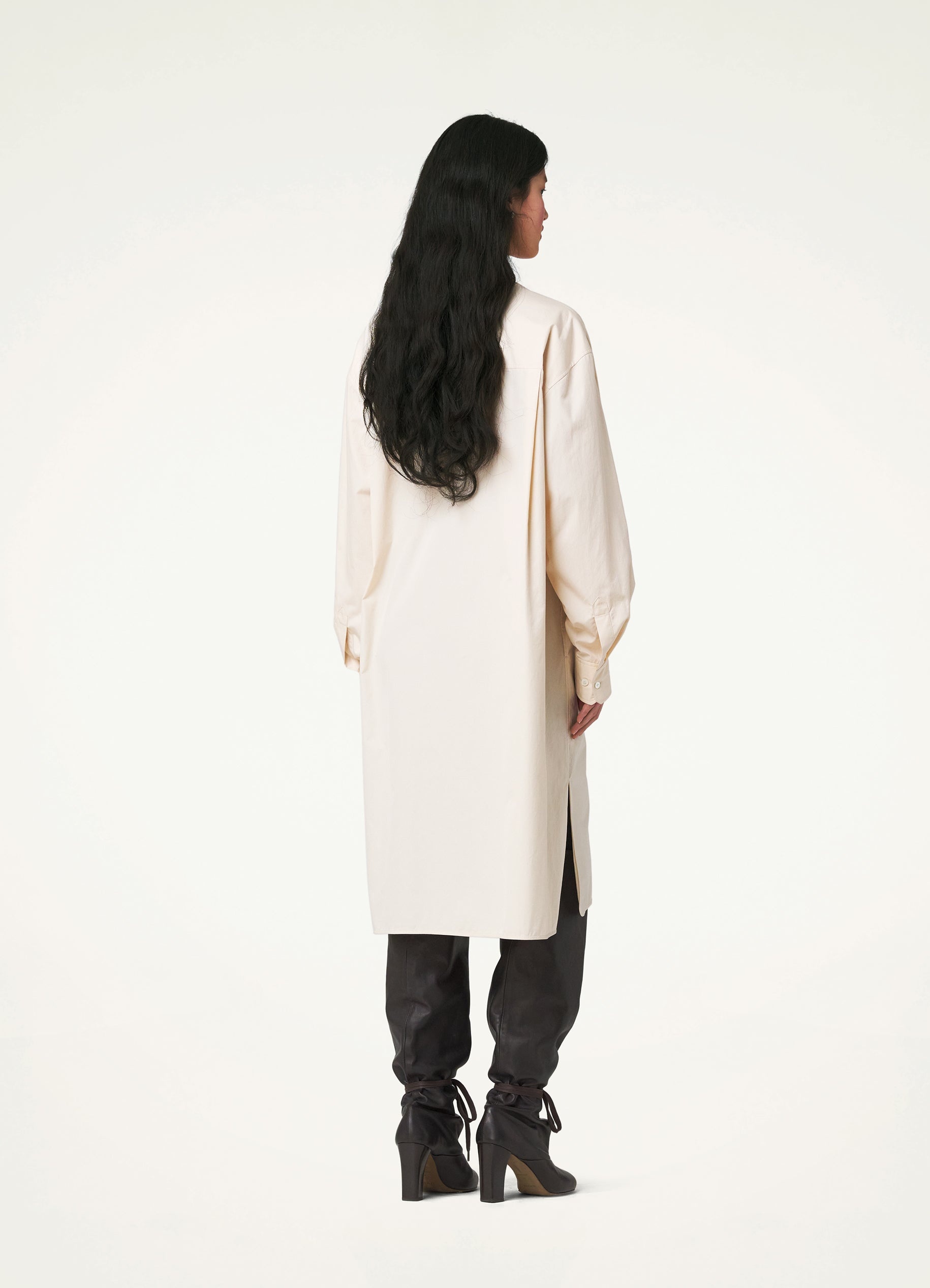 【送料&関税込】Lemaire Officer Collar Shirt Dress Lemaire OFFICER COLLAR SHIRT DRESS | REVERSIBLE
