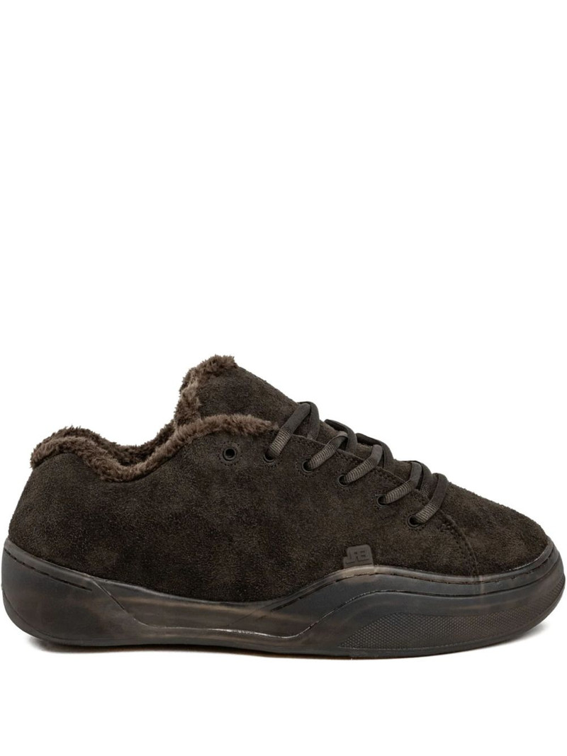Vamp faux-fur trim sneakers 1