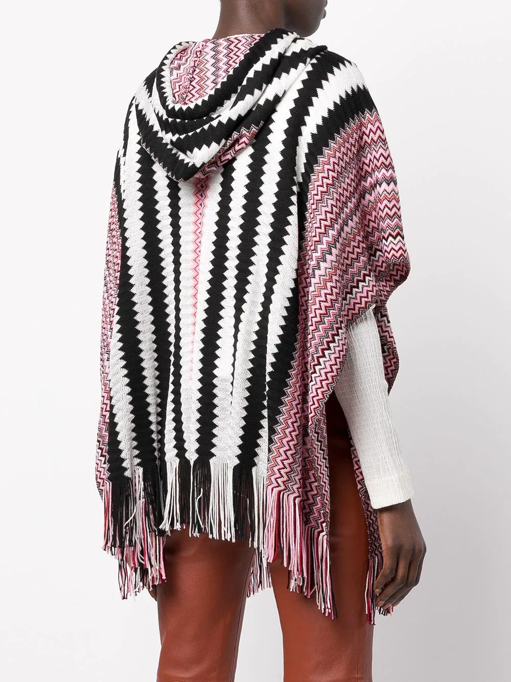 zigzag striped cape - 4