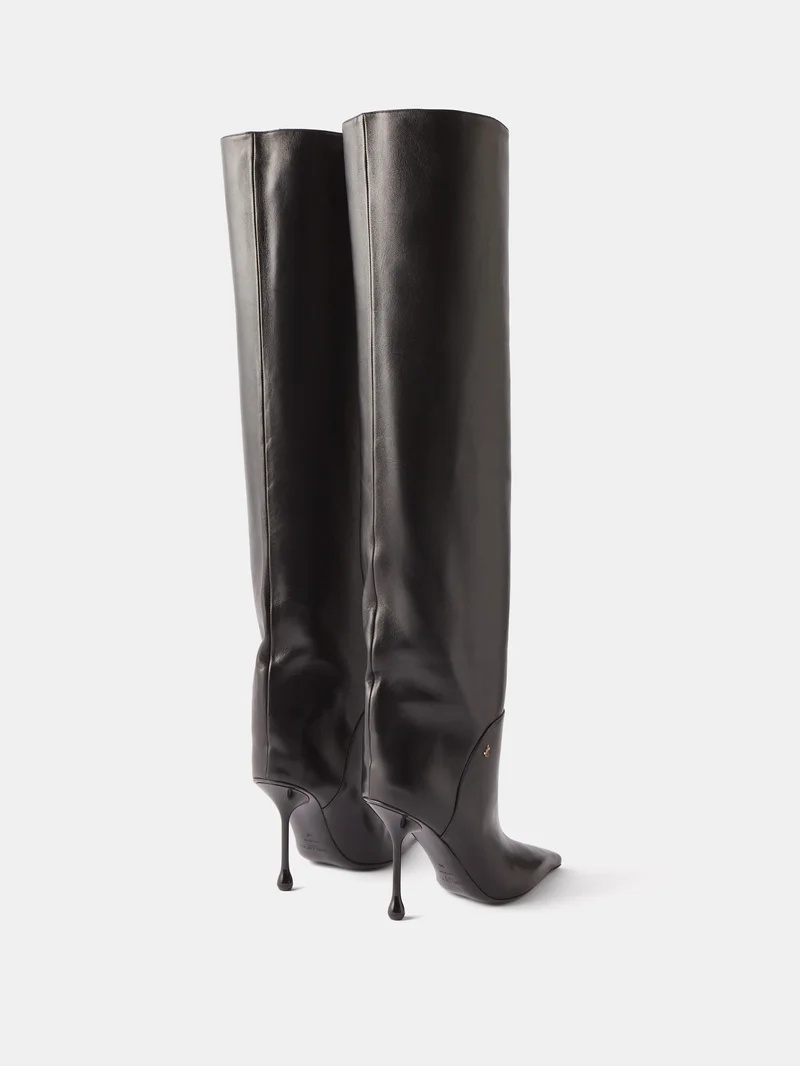 Jimmy Choo Cycas Leather Knee-high Boots 