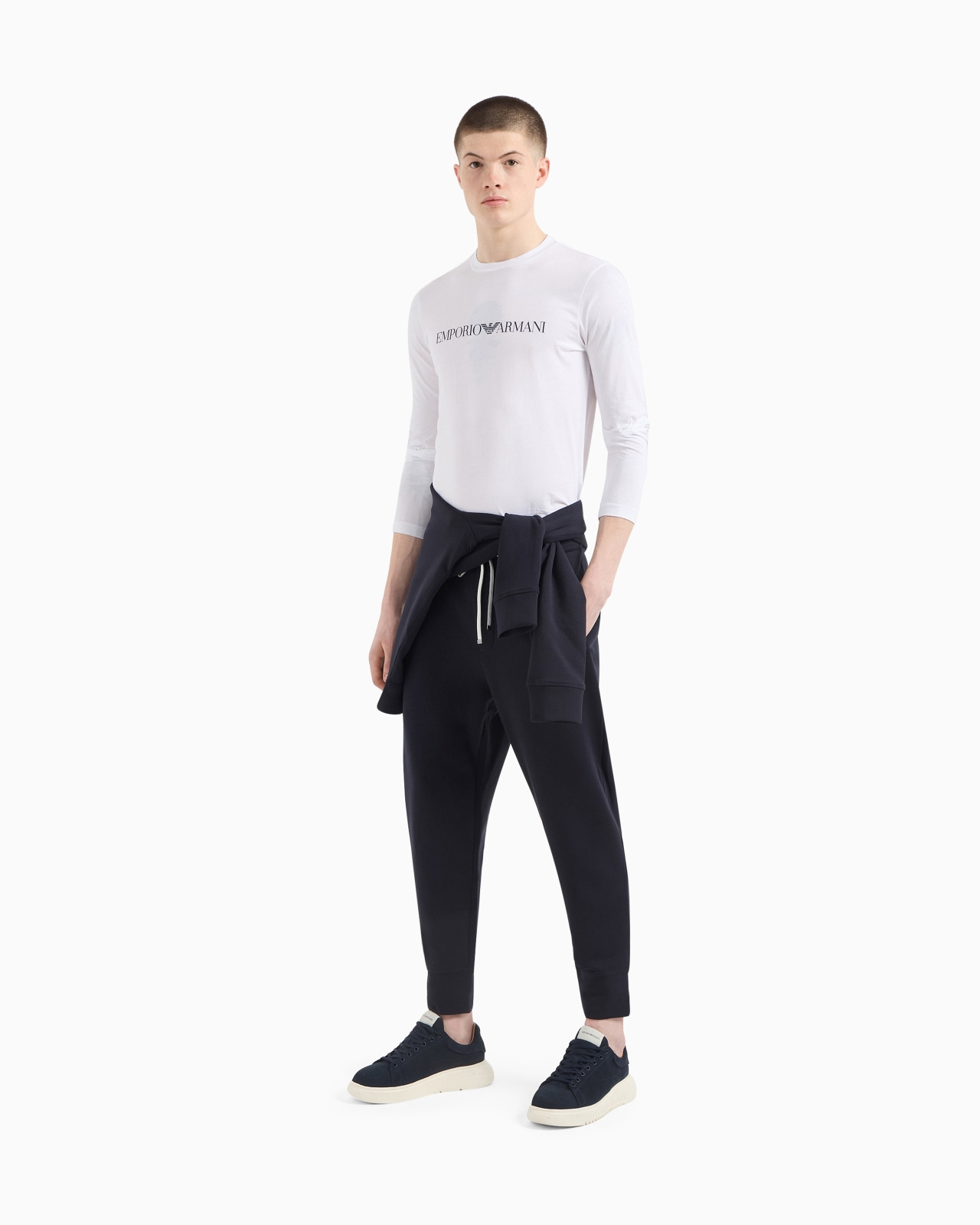 Pima-jersey jumper with printed logo - 2