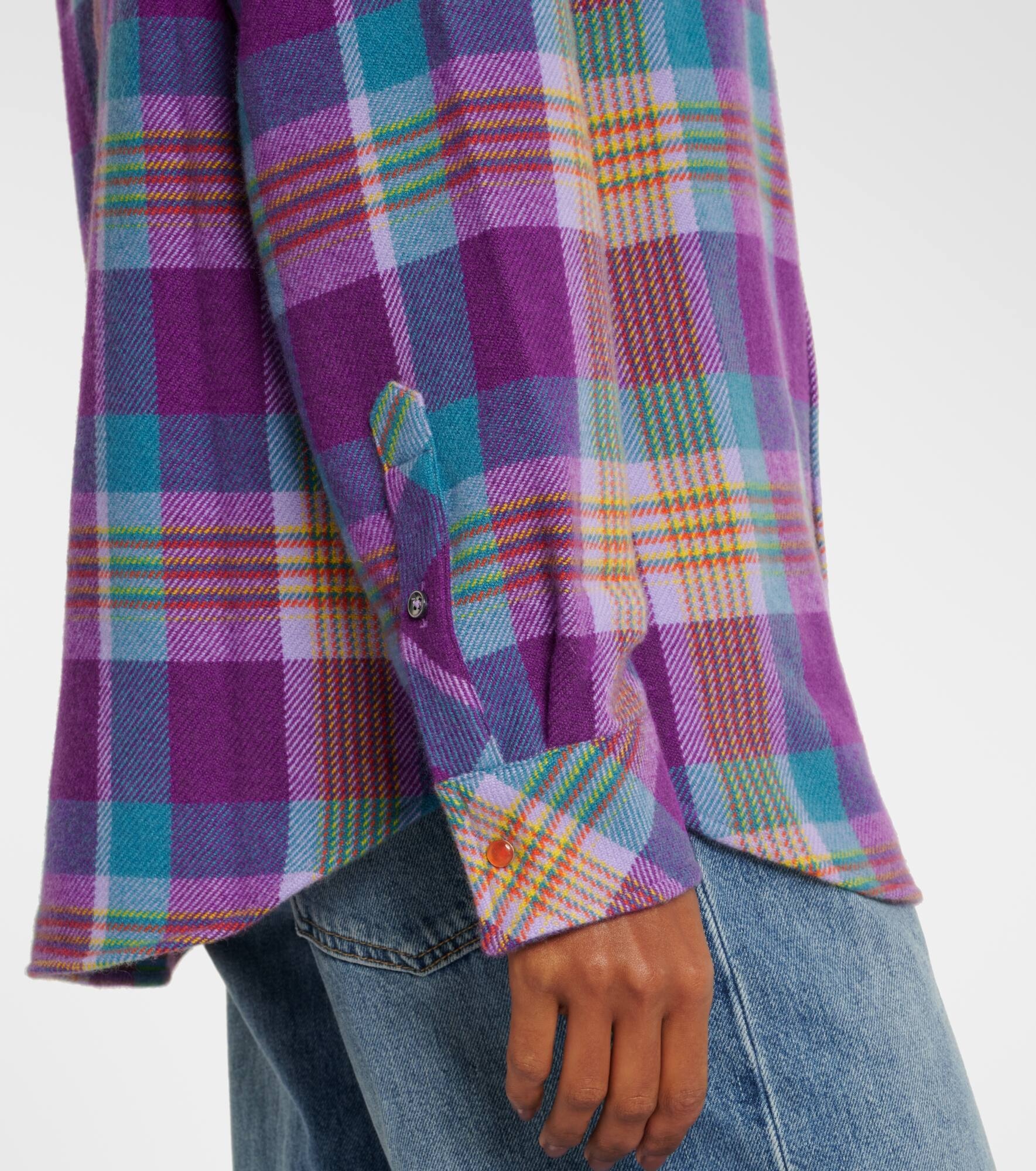 Jean's Glade plaid cashmere shirt - 5