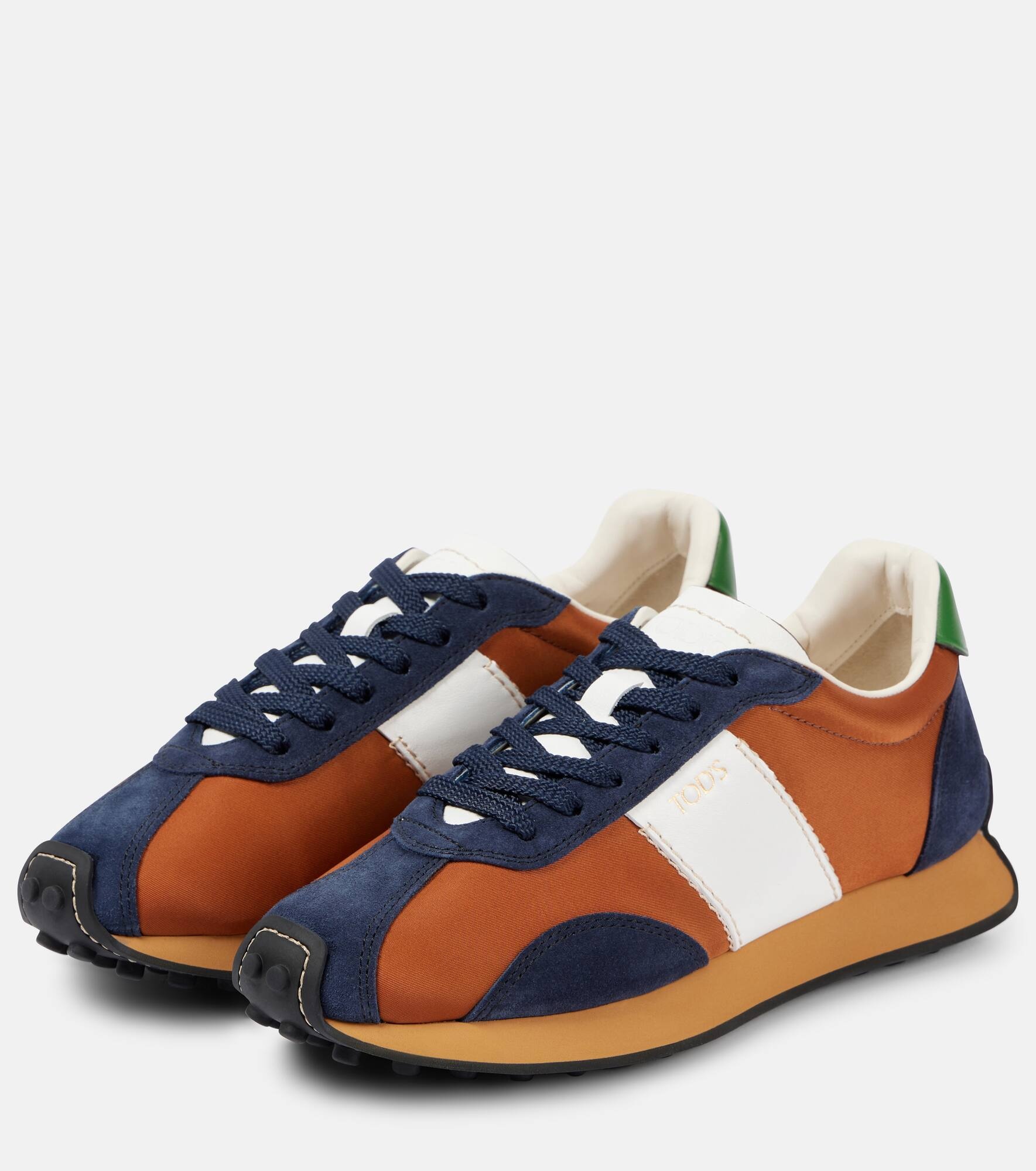 T-Vintage leather and suede-trimmed sneakers - 4