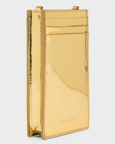 Alexander McQueen Metallic Phone Case with Chain Strap outlook