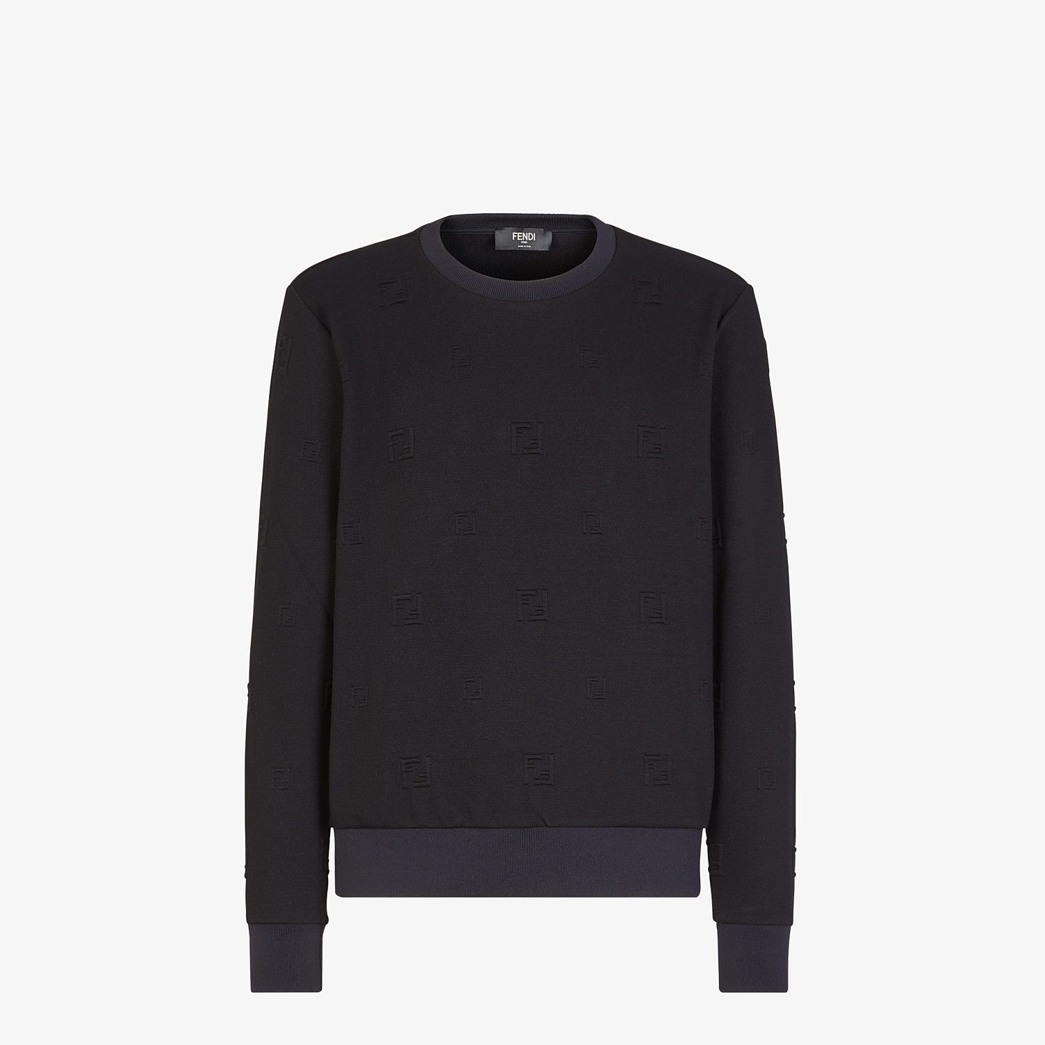 Black cotton sweatshirt - 1