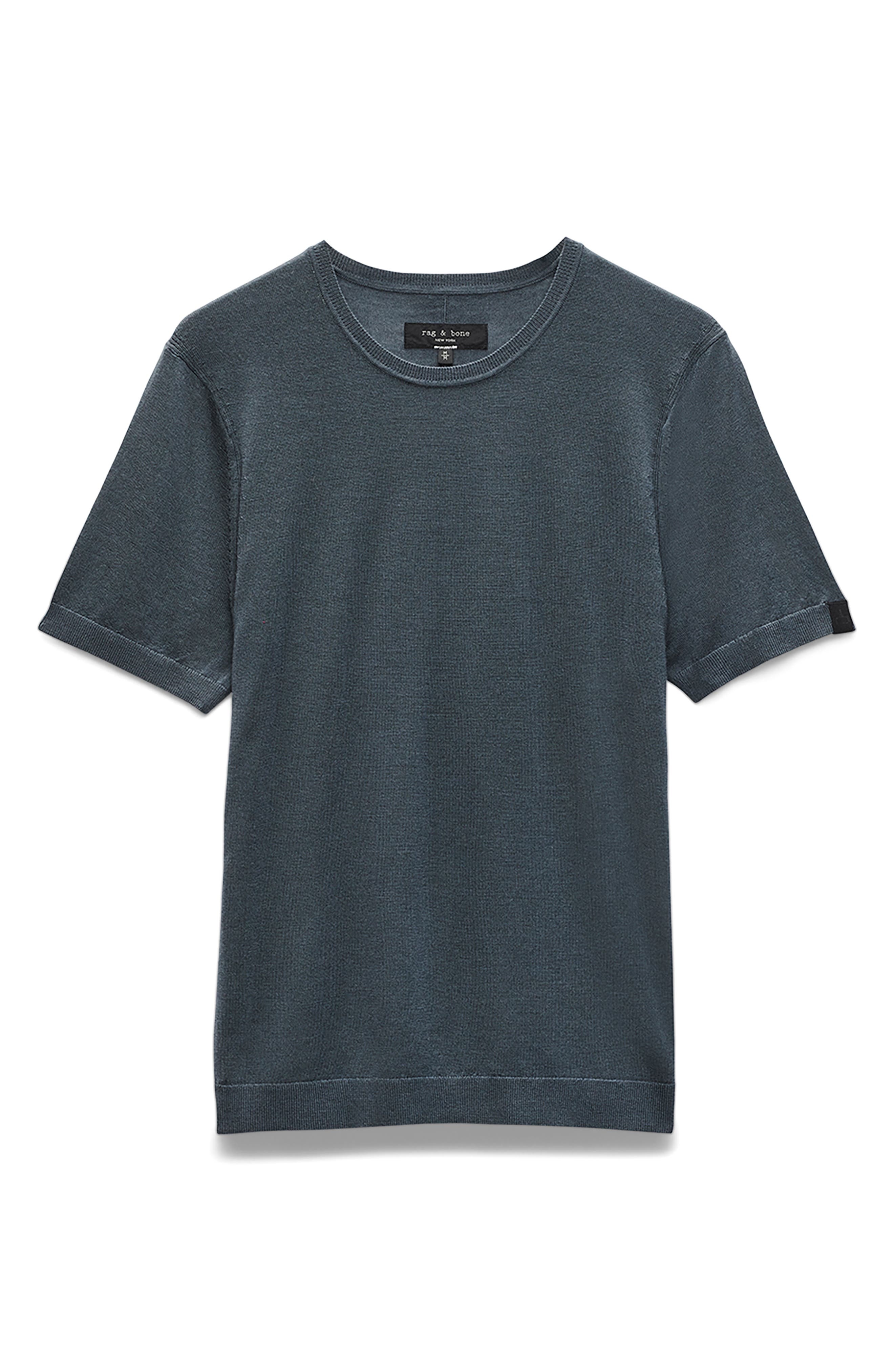 rag & bone Aulton Wool Blend T-Shirt in Blue at Nordstrom - 5
